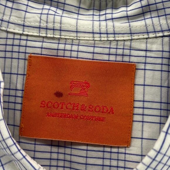 Scotch & Soda Button Down Shirt Dress Shell Pocket Accent Mens Size L - Picture 2 of 10